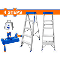 [SKUIMG]WLD2H04|WLD2H04.jpg|ESCALERA DE TIJERA ALUMINIO 4 PASOS