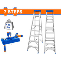 [SKUIMG]WLD2H07|WLD2H07.jpg|ESCALERA DE TIJERA ALUMINIO 7 PASOS.