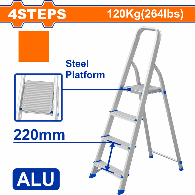[SKUIMG]WLD3H04|ESCALERA DE TIJERA DE ALUMINIO 4 PELDAÃOS. DISTANCIA ENTRE PELDAÃOS 22