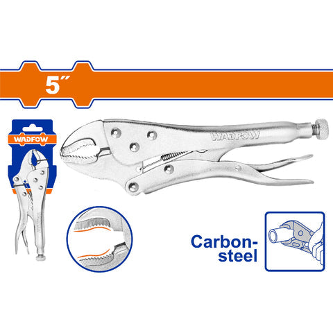 [SKUIMG]WLP1C05|WLP1C05.jpg|ALICATE DE PRESION MANDIBULA CURVA 5" HRC38-HRC48 ACERO AL CARBONO.