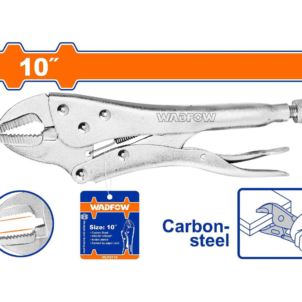 [SKUIMG]WLP2110|ALICATE DE PRESIÓN 10" MANDIBULA RECTA. HRC38°-HRC48° ACERO AL CARBONO.