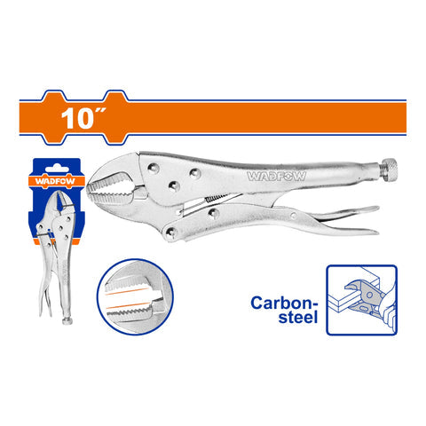 [SKUIMG]WLP2C10|WLP2C10.jpg|ALICATE DE PRESION 10" MANDIBULA RECTA. HRC38-HRC48 ACERO AL CARBONO.