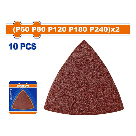 [SKUIMG]WMA8K03|LAMINAS DE LIJADO DELTA SURTIDO (P60, P80, P120, P180, P240) SET DE 10 PIEZAS.