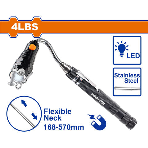 [SKUIMG]WME3604|WME3604.jpg|RECOGEDOR CUELLO FLEXIBLE MAGNÉTICO CON 3 LED