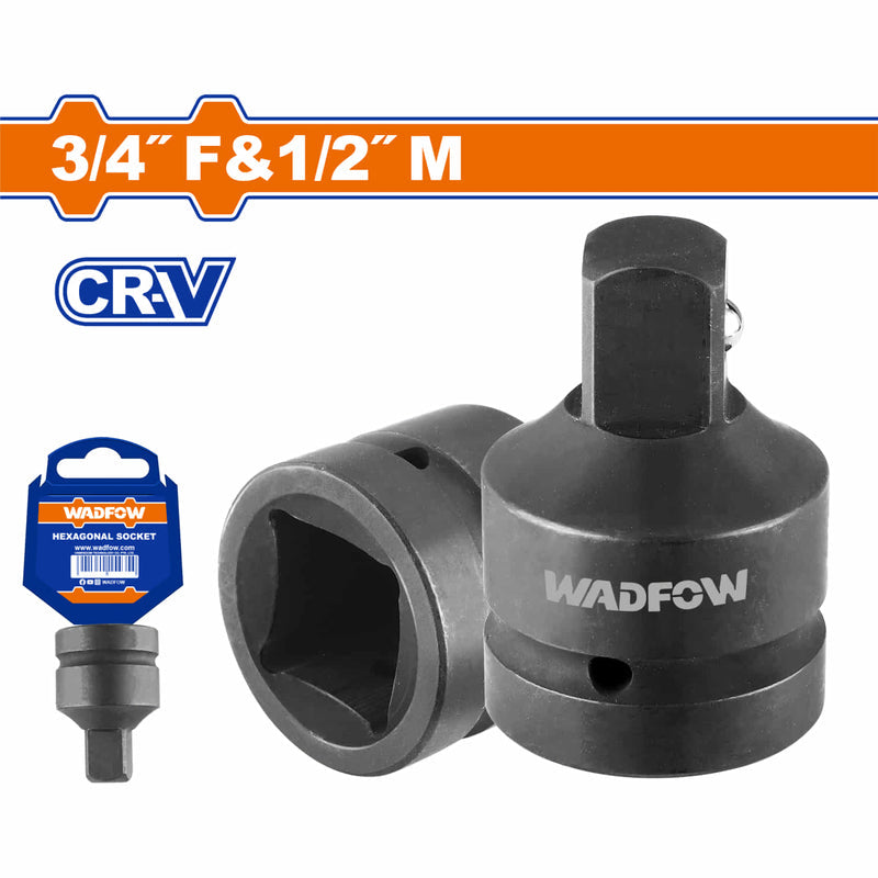 [SKUIMG]WMS1234|ADAPTADOR PARA DADO DE IMPACTO 3/4"(H)& 1/2"(M) CR-V TRATAMIENTO TERMI