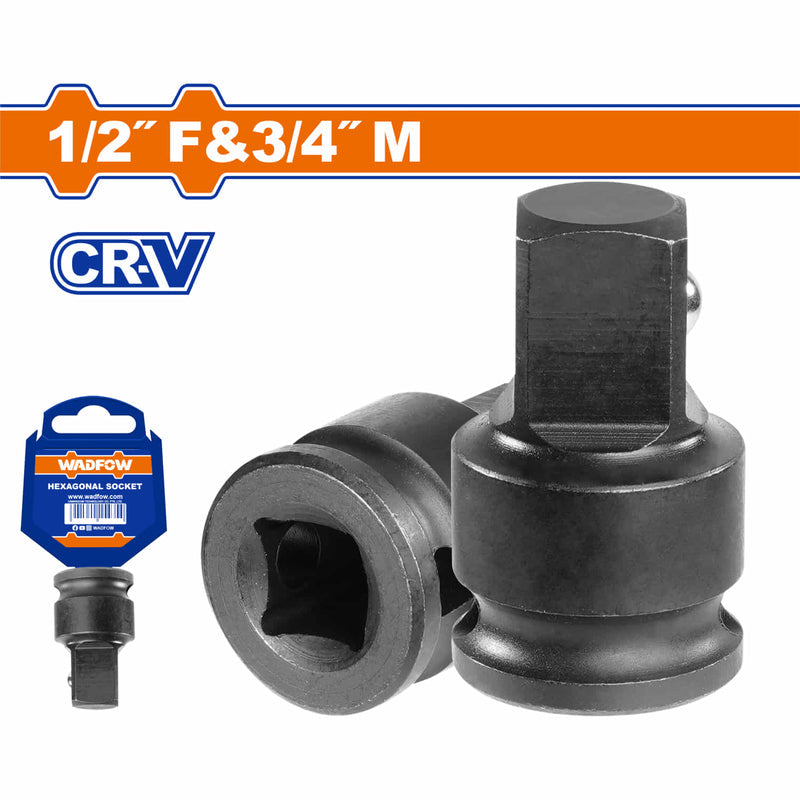 [SKUIMG]WMS2234|ADAPTADOR PARA DADO DE IMPACTO 1/2"(H)& 3/4"(M) CR-V TRATAMIENTO TERMI