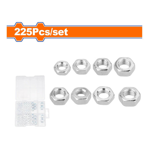 [SKUIMG]WMV1B01|TUERCAS HEXAGONALES GALVANIZADAS. ACERO AL CARBONO. 225 PZAS.