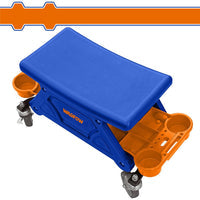 [SKUIMG]WNC1531|WNC1531.jpg|SILLA DE MEC�NICO CON RUEDAS 4" Y BANDEJA CON COMPARTIMIENTOS. CARGA MAX: 130KG.