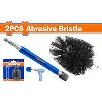 [SKUIMG]WND3401|WND3401.jpg|CEPILLO DE CERDA ABRASIVO Y SOPORTE DE EXTENSI�N 150MM. PINTURA, METAL OXIDADO. V�STAGO:1/4" HEX.