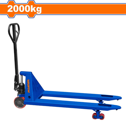 [SKUIMG]WNH1R20|WNH1R20.jpg|TRANSPALETA MANUAL DE TIJERA 2000KG. ALT. MIN\MAX: 75 X 190MM. DISTANCIA ENTRE UNAS: 250MM.