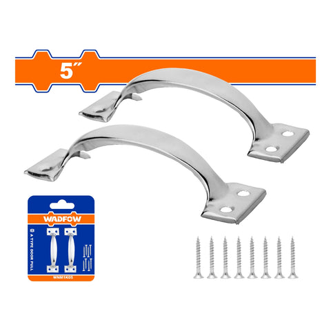 [SKUIMG]WNM1K05|TIRADOR DE 5" DE SUPERFICIE CROMADA PARA PUERTAS. MANIJA DE PUERTA TIPO A.