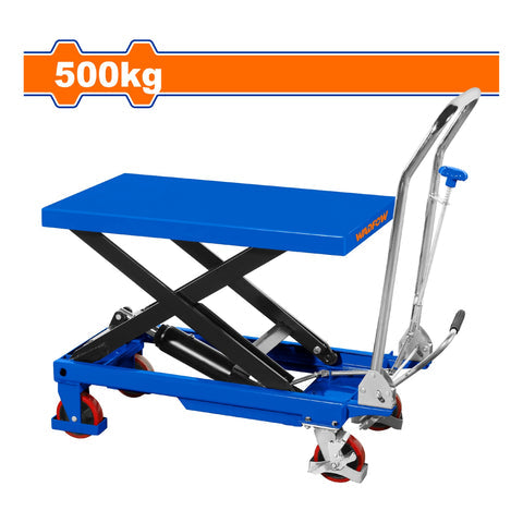 MESA ELEVADORA HIDRAULICA DE TIJERA 500KG. ALT. MIN\MAX: 285-880MM.