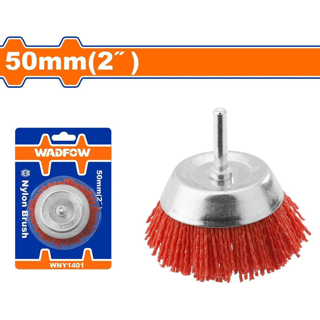 [SKUIMG]WNY1401|CEPILLO DE NYLON COPA CIRCULAR PARA TALADRO CON VÁSTAGO DE 50MM. LONG. CABLE: 17MM.