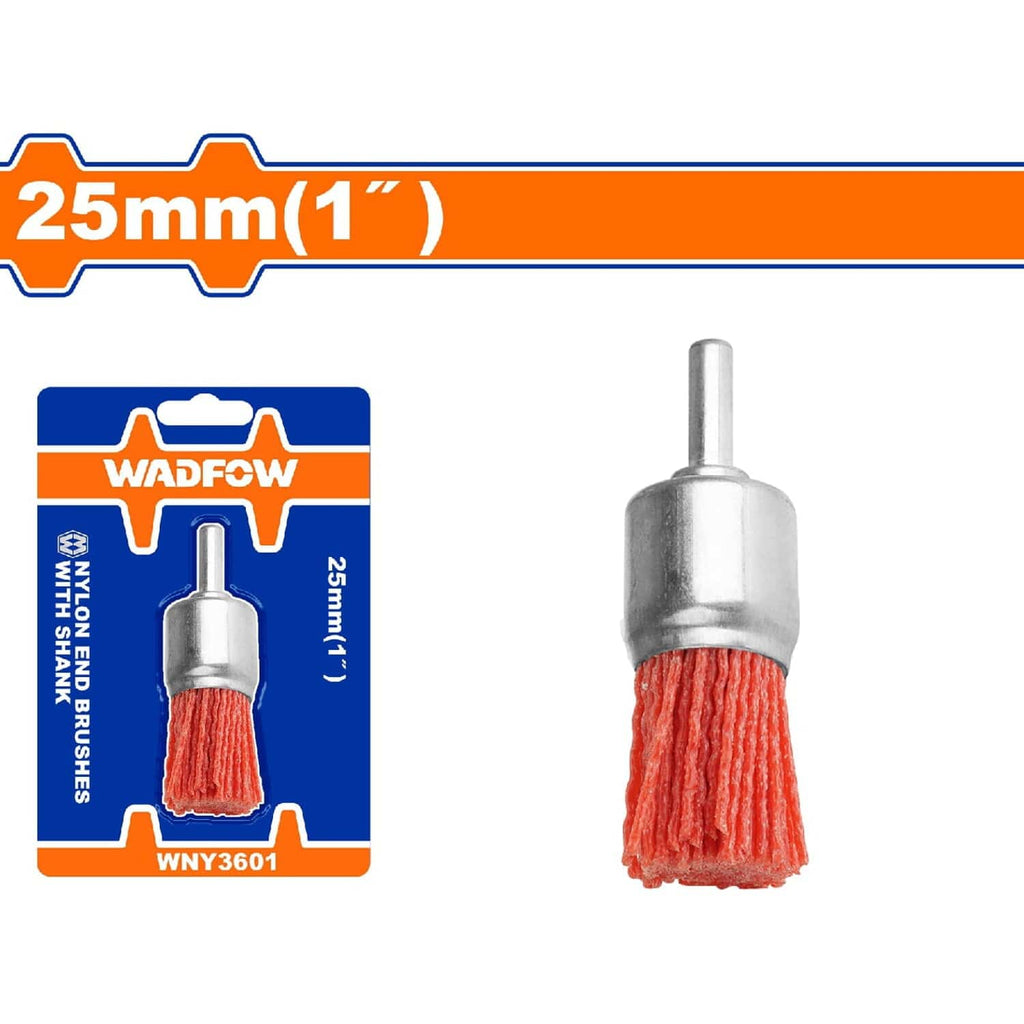 [SKUIMG]WNY3601|CEPILLO DE NYLON CILÍNDRICO VÁSTAGO 25MM. PARA TALADRO. LONGITUD CABLE: 25MM. IDEAL RUGOSIDAD.