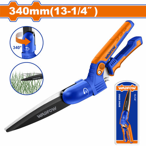 [SKUIMG]WPA2602|TIJERA PARA PODAR HIERBA 13-1/4" HOJA 7" TRATAMIENTO TERMICO. MANGO ACERO. IDEAL PARA CESPED. CIZALL