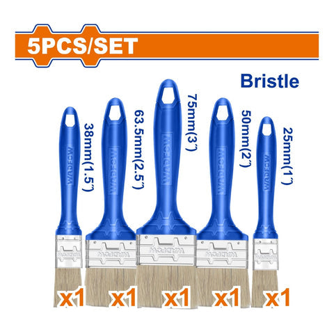 [SKUIMG]WPB1952|WPB1952.jpg|BROCHAS PARA PINTAR PINTURA A BASE DE ACEITE. MANGO PLASTICO. SET 5 DE PIEZAS.