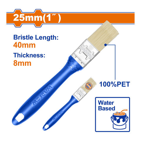 [SKUIMG]WPB4901|WPB4901.jpg|BROCHA PARA PINTAR 25MM(1"). CERDAS 100% PET. PINTURA A BASE DE AGUA. LONG: 40MM. GROSOR: 8MM.