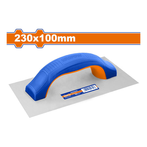 [SKUIMG]WPE3923|LLANA PARA PASTEAR YESO 230X100MM ACERO AL CARBONO. MANGO DE DISENO ERGONOMICO.