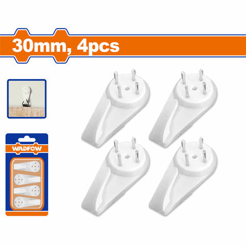 [SKUIMG]WPHK1K01|COLGADOR GANCHO DE PARED. COLGADORES DE PARED DURA ABS. 30MM SET DE 4 PIEZAS.