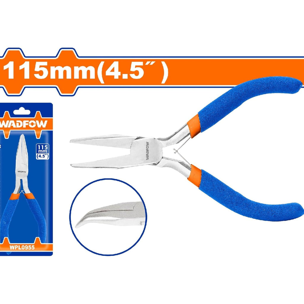 [SKUIMG]WPL0955|WPL0955.jpg|MINI ALICATE PUNTA DOBLADA 115MM(4.5") PULIDO Y ANTIÓXIDO. CON MANGO DE PLÁSTICO.
