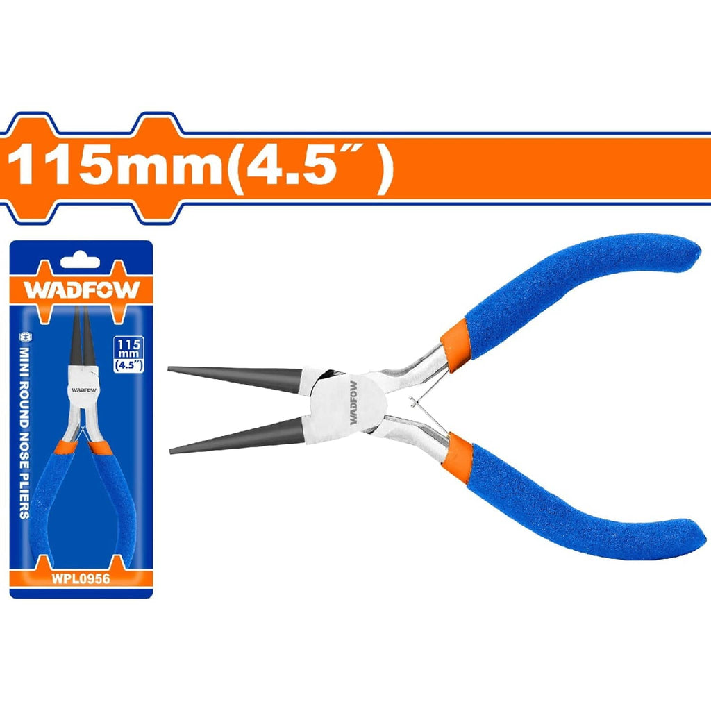 [SKUIMG]WPL0956|WPL0956.jpg|MINI ALICATE PUNTA FINA 115MM(4.5") PULIDO Y ANTIÓXIDO. CON MANGO DE PLÁSTICO.