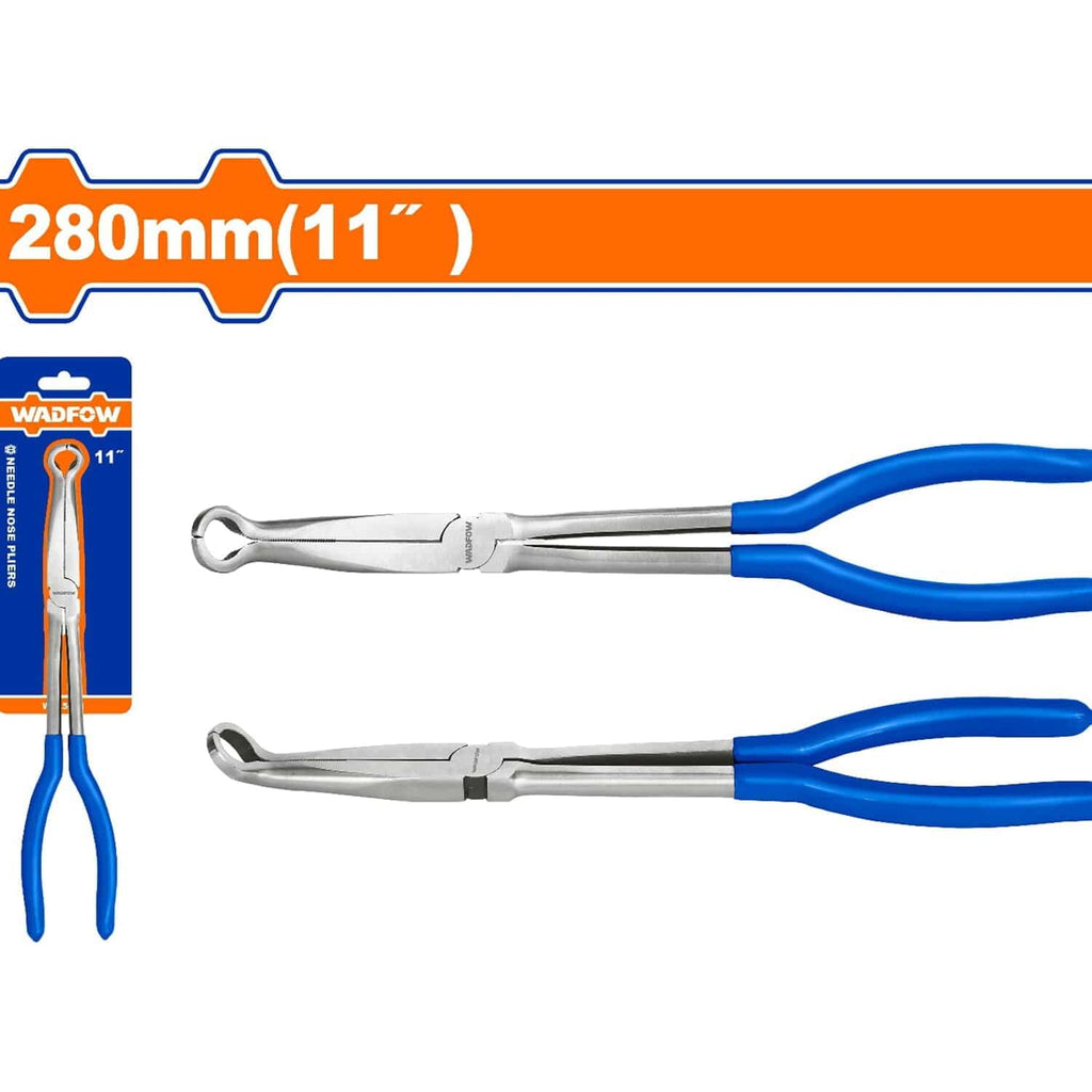 [SKUIMG]WPL5E11|ALICATE LARGO PUNTA DE AGUJA 280MM(11") PULIDO Y ANTIÓXIDO. 1/2" DIÁMETRO. CON MANGO DE PLÁSTICO.