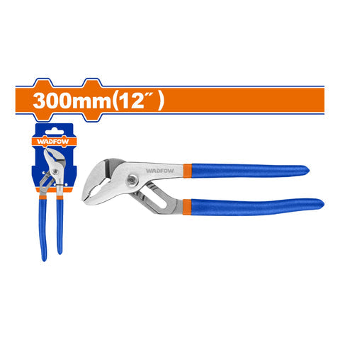 [SKUIMG]WPL7C12|WPL7C12.jpg|ALICATE PICO DE LORO 12" APERTURA MAX: 60MM PULIDO Y ANTIOXIDO. MANGO DE PLASTICO.