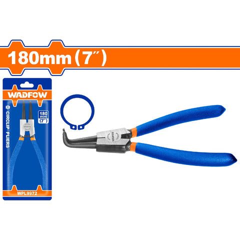 [SKUIMG]WPL9972|WPL9972.jpg|ALICATE PUNTA DOBLADA 180MM(7") INCLUYE ANILLO DE RETENCIÓN EXTERNO 1.8MM. ACERO AL CARBONO