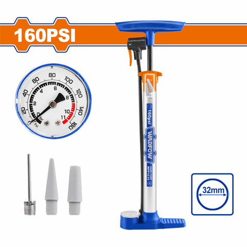 [SKUIMG]WPP1C10|WPP1C10.jpg|BOMBA DE AIRE PARA INFLAR 160 PSI 30*390MM, COMPATIBLE CON SCHRADER, PRESTA, DUNLOP. MANGO DE PLASTI