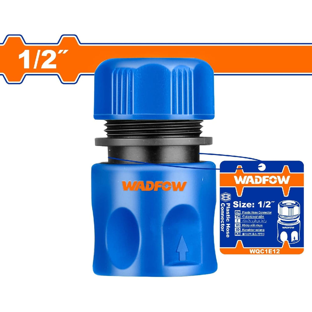 [SKUIMG]WQC1E12|WQC1E12.jpg|CONECTOR DE MANGUERA DE PLÁSTICO CON ADAPTADOR DE 1/2"