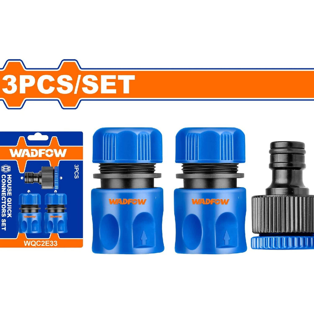 [SKUIMG]WQC2E33|CONECTORES RÁPIDOS DE MANGUERA. SET DE 3 PIEZAS. INCLUYE CONECTORES, ADAPTADORES Y REDUCTOR.