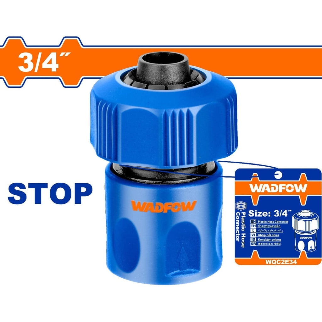 [SKUIMG]WQC2E34|CONECTOR RÁPIDO PARA MANGUERA CON ADAPTADOR DE 3/4".CON FUNCIÓN PARA DETENER EL AGUA.