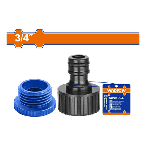 [SKUIMG]WQC9E34|CONECTOR PARA MANGUERA DE 3/4 CON ACOPLAMIENTO RAPIDO. FACIL CONEXION CON MANGUERAS Y GRIFOS.