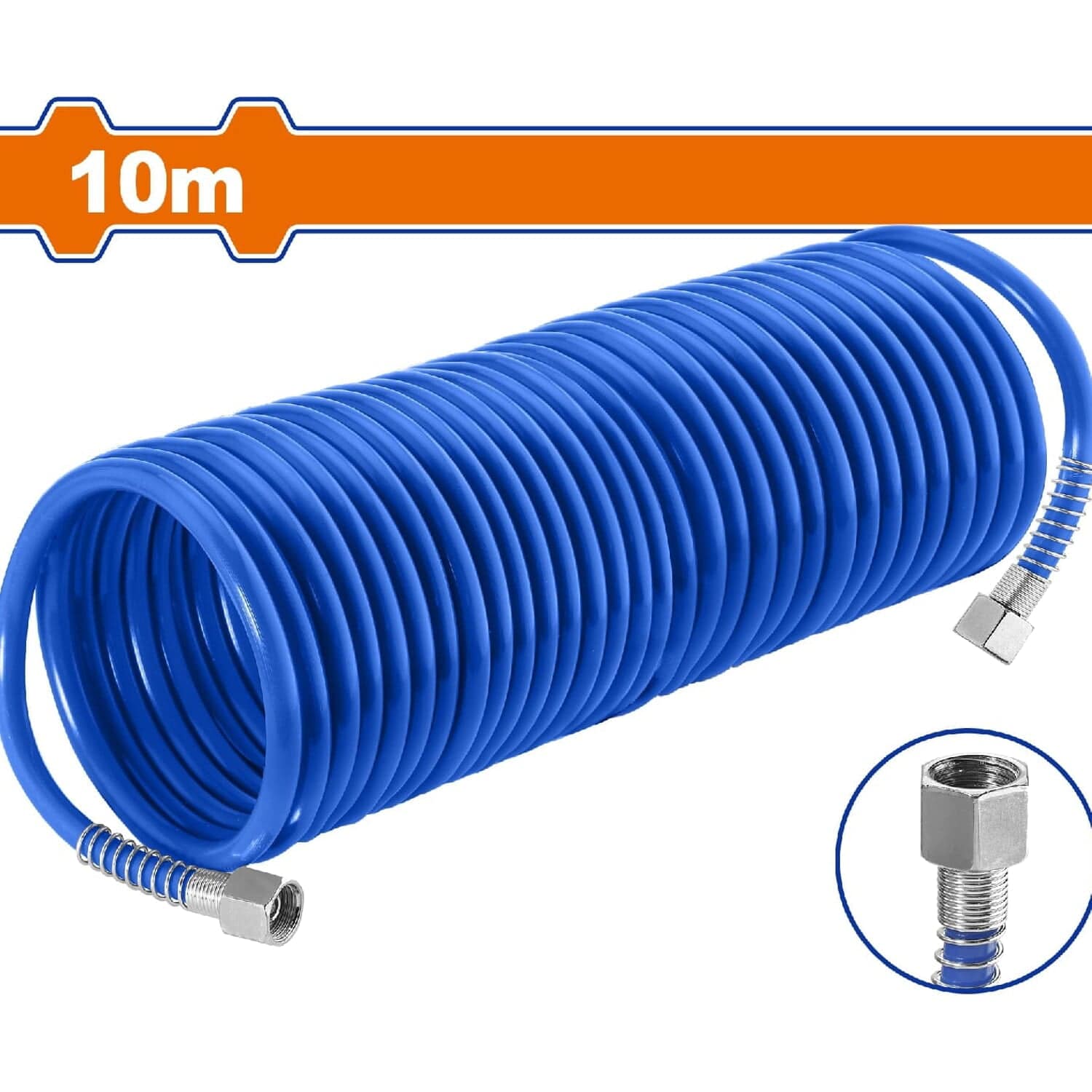 [SKUIMG]WQG1910|WQG1910.jpg|MANGUERA DE AIRE DE 10M. DIÁMETRO 8MM. SOLO CON CONECTORES ROSCADOS. PARA COMPRESOR