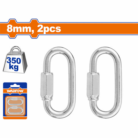 [SKUIMG]WQL1K02|MOSQUETONES DE SEGURIDAD CON TUERCA ROSCADA. CARGA MAX 350KG. ACERO AL CARBONO. SET DE 2 PIEZAS. ESL