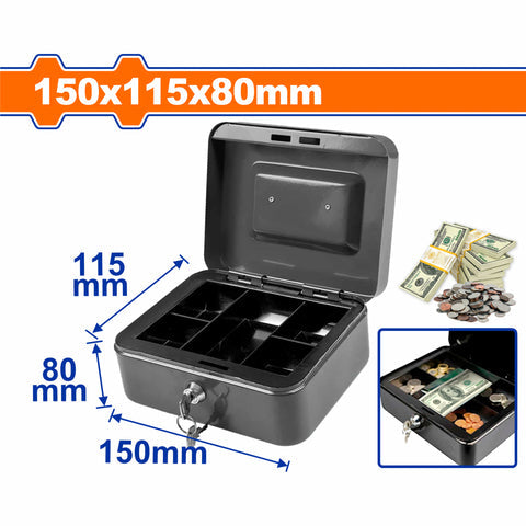 CAJA MENUDA CHICA DE EFECTIVO 5 BANDEJAS CON COMPARTIMENTOS PARA ORGANIZAR BILLETES, MONEDAS, CHEQUE