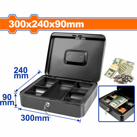 [SKUIMG]WQQX2H05|CAJA MENUDA CHICA DE EFECTIVO 5 BANDEJAS PARA ORGANIZAR SUS BILLETES, MONEDAS, CHEQUES. DIMENSIONES
