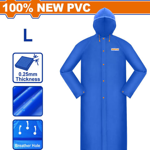[SKUIMG]WRC200L|CAPOTES IMPERMEABLES PARA LLUVIA. ESTILO GABARDINA. 100% PVC. ESPESOR:0.25MM LONGITUD: 120CM