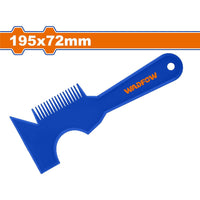 [SKUIMG]WRQ1301|LIMPIADOR DE BROCHAS Y RODILLOS TIPO PEINE 195X72MM. IDEAL PARA ELIMINAR EXCESO DE PINTURA.
