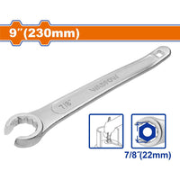 [SKUIMG]WSA1167|LLAVE PARA TANQUE DE GAS 9" 230MM. TAMAÑO: 7/8" (22MM). CROMADO. ACERO AL CARBONO #45