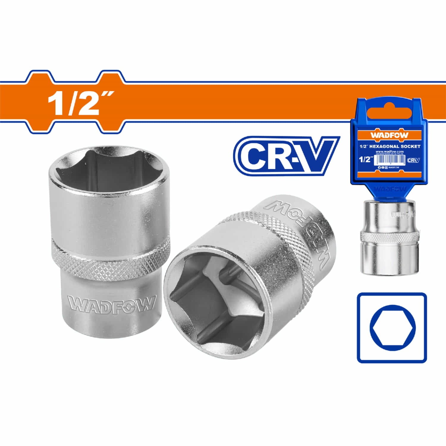 [CARBONE]WSC1213|SOCKETS HEXAGONALES 1/2" CR-V.TRATAMIENTO TÉRMICO. MATERIAL 50BV30. ALTA DUREZA.