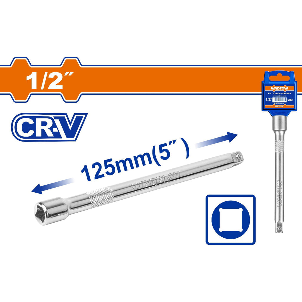 [SKUIMG]WSC3205|WSC3205.jpg|BARRAS DE EXTENSIÓN PARA SOCKETS DE 1/2". CR-V. TRATAMIENTO TÉRMICO. CROMADO.