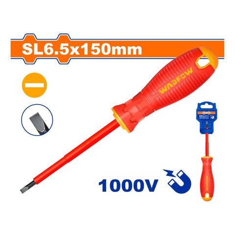 [SKUIMG]WSD7266|DESTORNILLADOR AISLADO PLANO SL6.5 X 150MM PUNTA MAGNETICA. 1000V. MANGO COMODO.