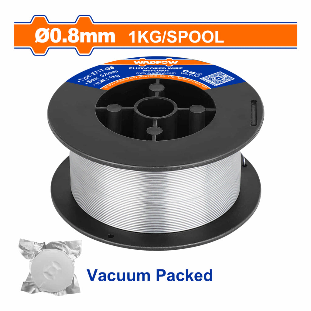 [SKUIMG]WSFC08012|WSFC08012.jpg|ROLLO ALAMBRE DE SOLDADURA 0.8MM 1KG ACERO AL CARBONO. EMPACADO AL VACIO. CARRETE ALAMBRE MIG