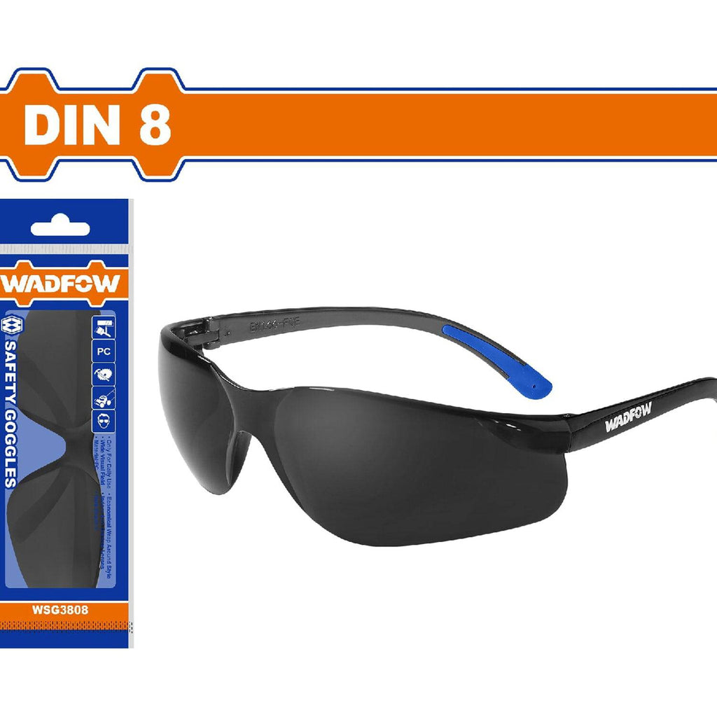 [SKUIMG]WSG3808|LENTES DE SEGURIDAD OSCUROS. TONO DIN 8. AMPLIO CAMPO VISUAL. USO EN INTERIORES Y EXTERIORES.