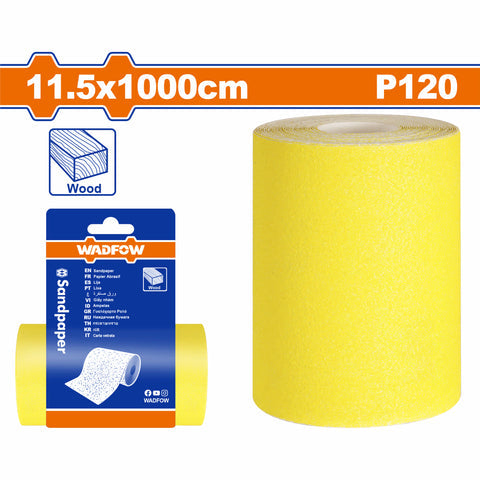 [SKUIMG]WSM12012|PAPELES DE LIJA EN ROLLO 11.5X1000CM. APTO PARA PAREDES. PAPEL ESMERIL.