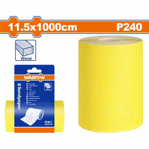 [SKUIMG]WSM24012|PAPELES DE LIJA EN ROLLO 11.5X1000CM. APTO PARA PAREDES. PAPEL ESMERIL.