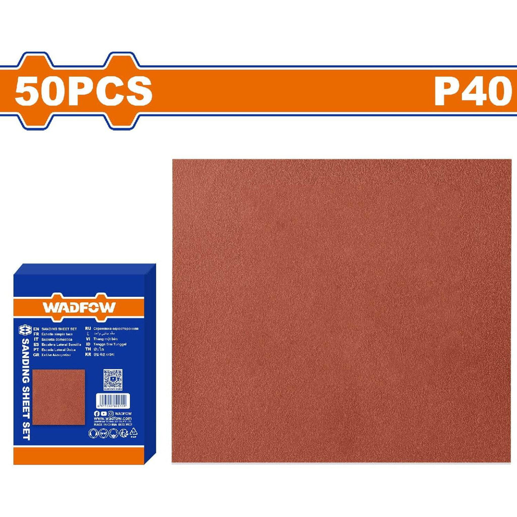 [SKUIMG]WSM2501|PAPELES DE LIJA. 230X280MM. ADECUADO PARA LIJAR MADERA. SET 50 PZAS.