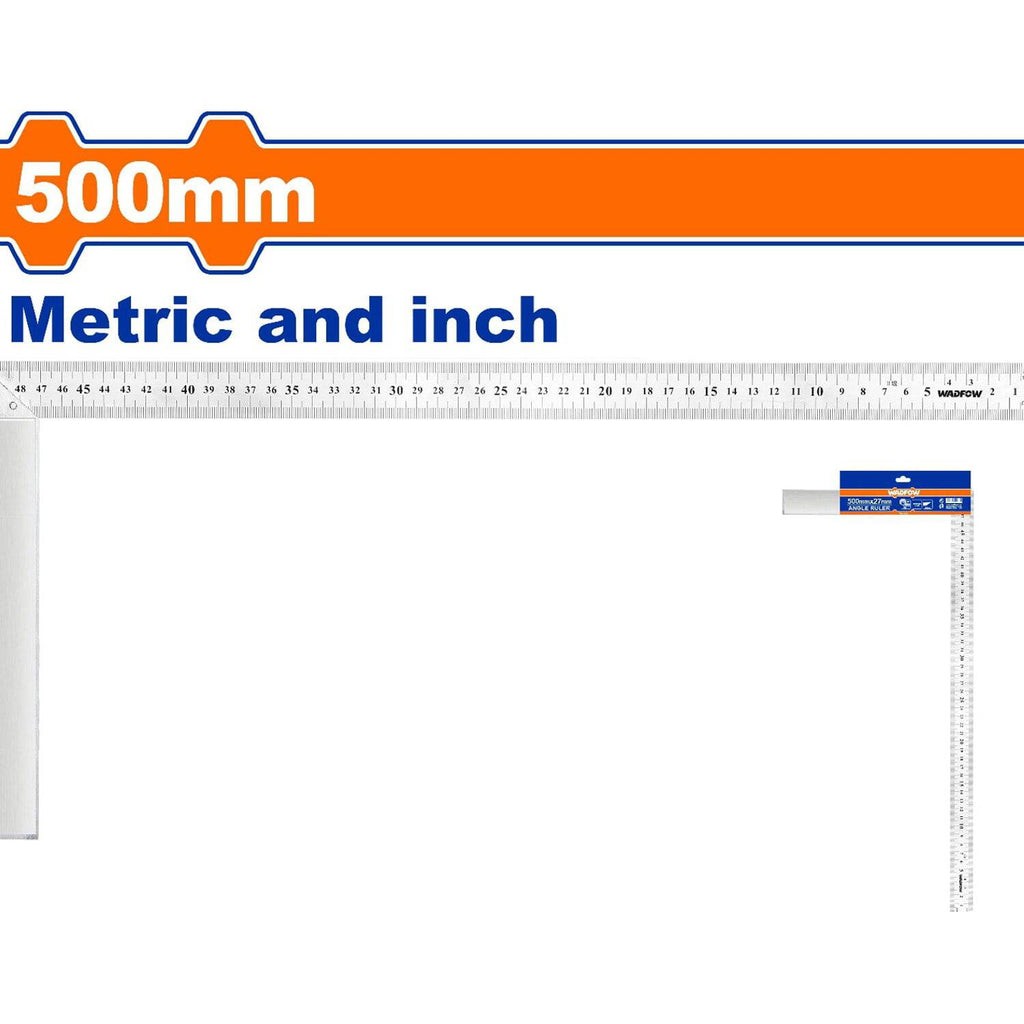 [SKUIMG]WSR2950|ESCUADRA EN FORMA DE L DE ACERO INOXIDABLE 20" ANGULO 90º MIDE METROS Y PULGADAS