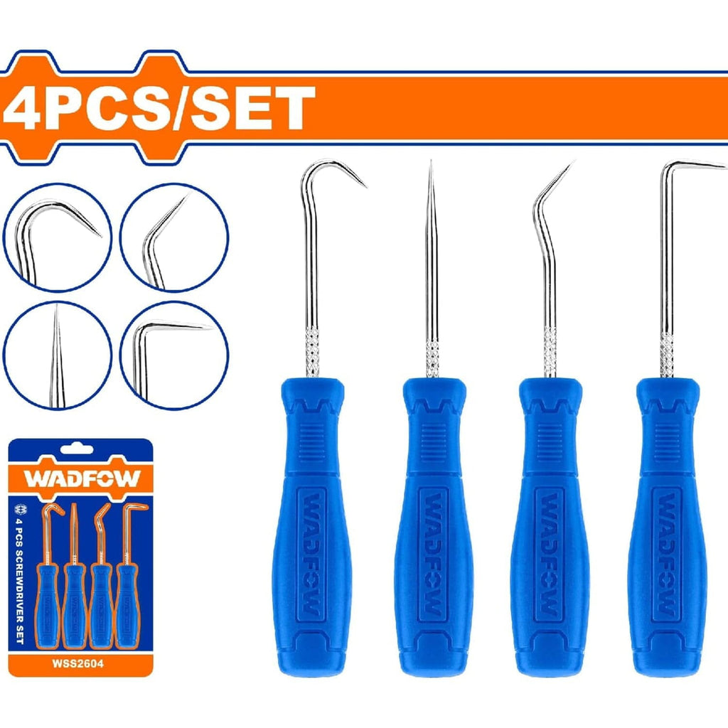 [SKUIMG]WSS2604|PICOS Y GANCHOS CON MANGO ERGONÓMICO. ACERO AL CARBONO. 1 GANCHO COMPLETO(INCLUYE 4 PIEZAS)